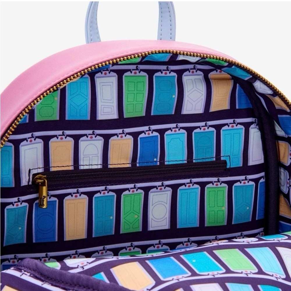 Loungefly Pixar Disney Monsters Inc. Door Scene Mini-Backpack w/wallet - Picture 4 of 11